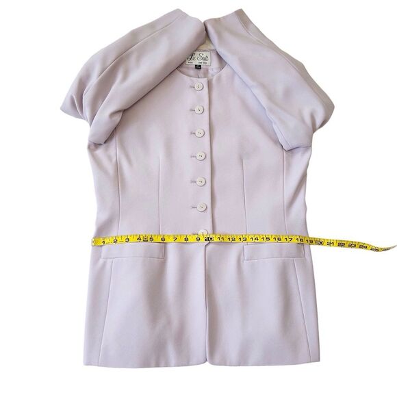 Le Suit Vintage Women’s Pastel Purple Long Sleeve Button Up Skirt Suit Size 12 - Picture 7 of 15